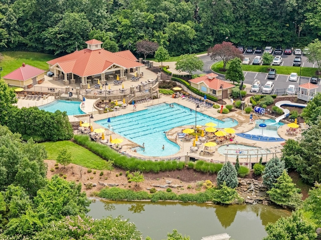 286 Killian Way, Mount Juliet, TN 37122 - bird's eye view of a pool area