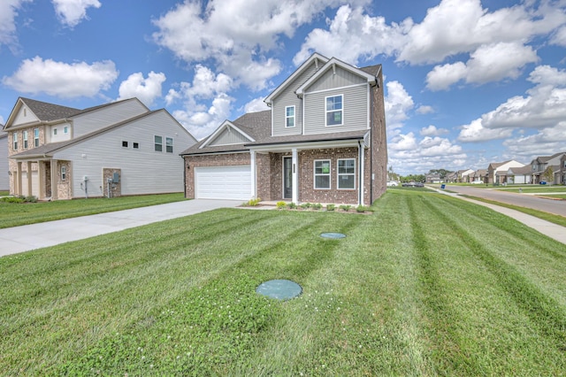 3600 Elene Way, Murfreesboro, TN 37129 - view of front of home featuring brick siding, concrete driveway, an attached garage, and a front lawn