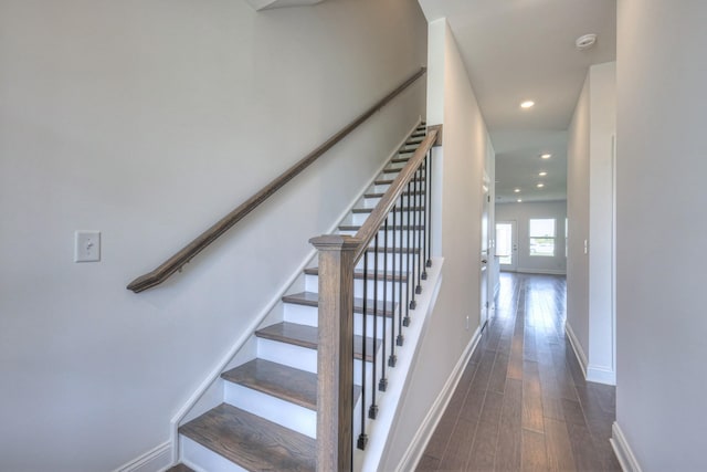 3600 Elene Way, Murfreesboro, TN 37129 - stairs featuring wood finished floors and recessed lighting