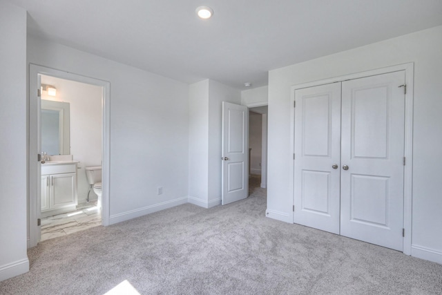 3600 Elene Way, Murfreesboro, TN 37129 - unfurnished bedroom featuring carpet, a closet, ensuite bath, and recessed lighting