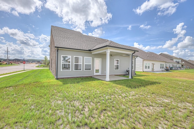 3600 Elene Way, Murfreesboro, TN 37129 - rear view of property with a patio area, a yard, and roof with shingles