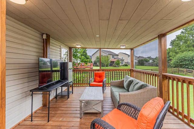 2003 Solomon Ct, Spring Hill, TN 37174 - deck with an outdoor hangout area and a yard