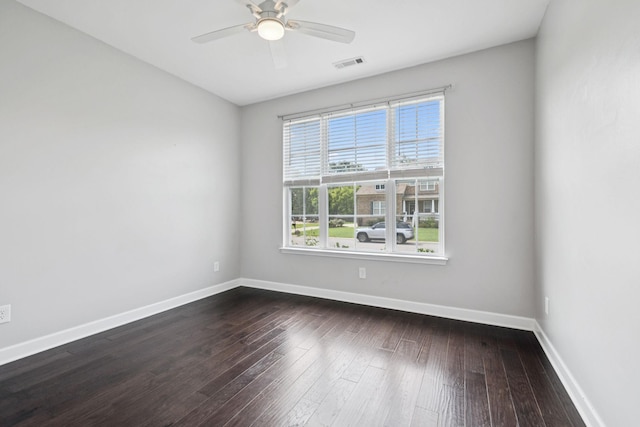 321 Twelve Oaks Ln, Lebanon, TN 37087 - spare room featuring dark wood-type flooring and ceiling fan
