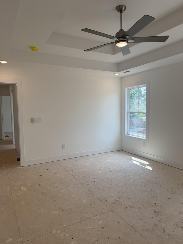 321 Wesson Dr, Clarksville, TN 37043 - spare room with a raised ceiling and ceiling fan