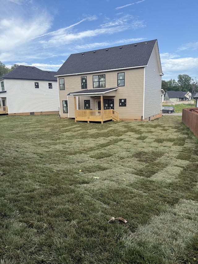 321 Wesson Dr, Clarksville, TN 37043 - back of house featuring a lawn, crawl space, and a deck