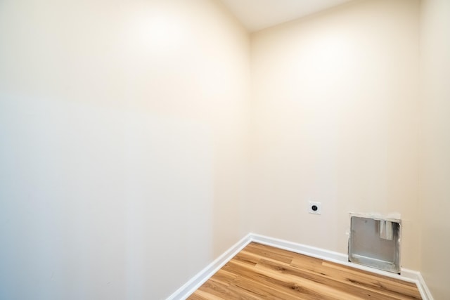 255 Second Creek Rd, Five Points, TN 38457 - laundry area featuring hookup for an electric dryer and light wood-type flooring