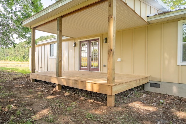 255 Second Creek Rd, Five Points, TN 38457 - wooden deck featuring french doors