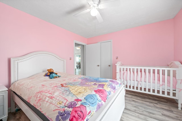 919 Desota Ln, Oak Grove, KY 42262 - bedroom with wood finished floors and ceiling fan