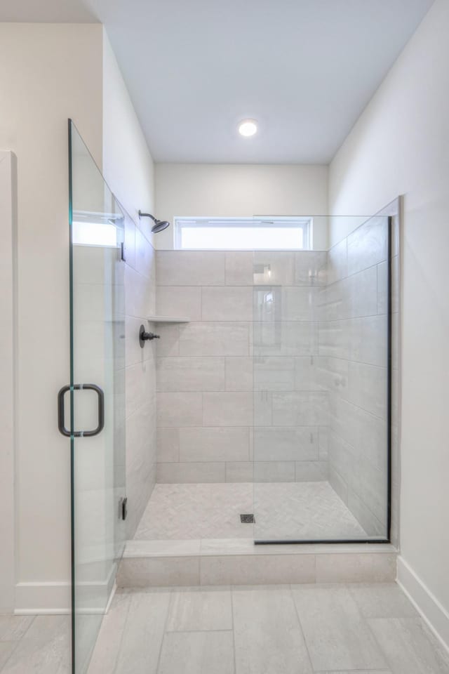 1765 Kai Dr, Murfreesboro, TN 37129 - bathroom with a shower stall, tile patterned floors, and recessed lighting