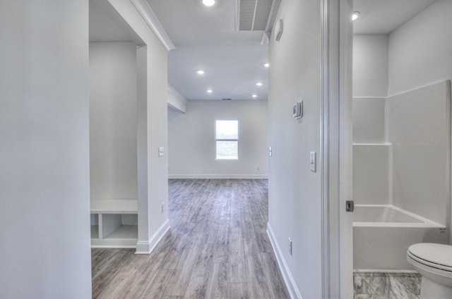 2269 Kai Dr, Murfreesboro, TN 37129 - hallway featuring wood finished floors, recessed lighting, and crown molding