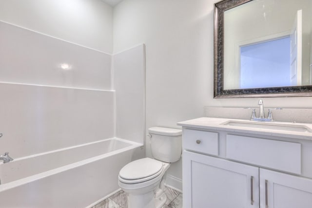 2269 Kai Dr, Murfreesboro, TN 37129 - bathroom with vanity, marble look tiles, and tub / shower combination