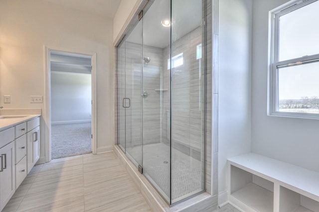 2269 Kai Dr, Murfreesboro, TN 37129 - full bath featuring healthy amount of natural light, vanity, and a stall shower
