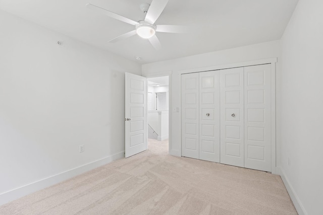 1108 Somerset Springs Dr, Spring Hill, TN 37174 - unfurnished bedroom featuring carpet flooring, a closet, and ceiling fan