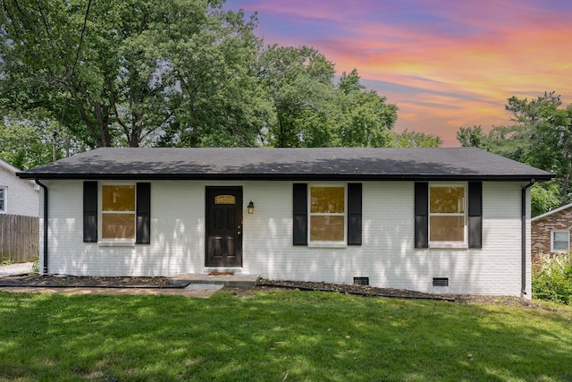 517 Danley Ct, Antioch, TN 37013 - single story home with brick siding, roof with shingles, a front yard, and crawl space