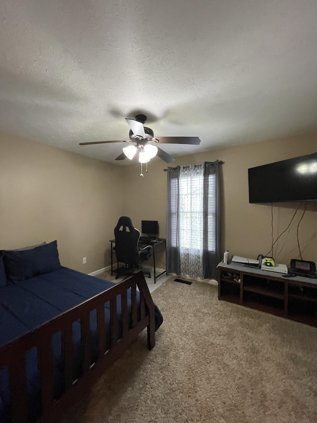 532 Douglas Ln, Lafayette, TN 37083 - bedroom with a desk, carpet, and a ceiling fan