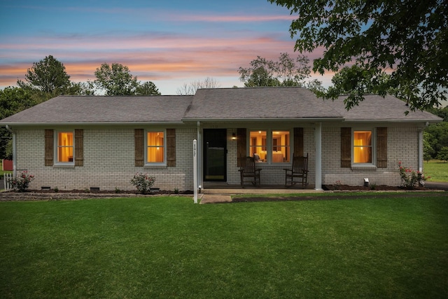 1710 New Highway 7, Columbia, TN 38401 - single story home with brick siding, a porch, crawl space, and a lawn
