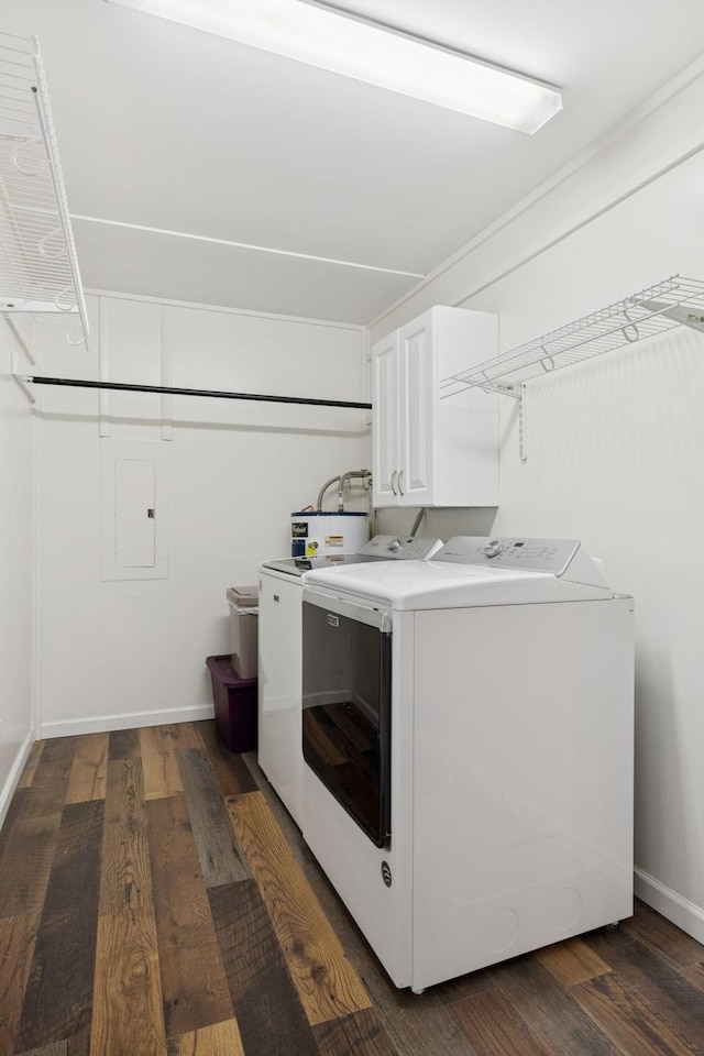 1710 New Highway 7, Columbia, TN 38401 - laundry area with washing machine and clothes dryer, wood finished floors, electric panel, and cabinet space
