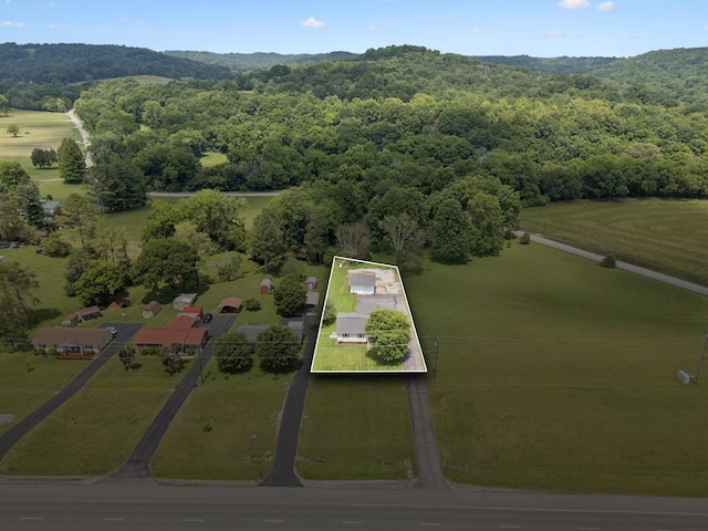 1710 New Highway 7, Columbia, TN 38401 - view of property location with a heavily wooded area and property boundaries highlighted