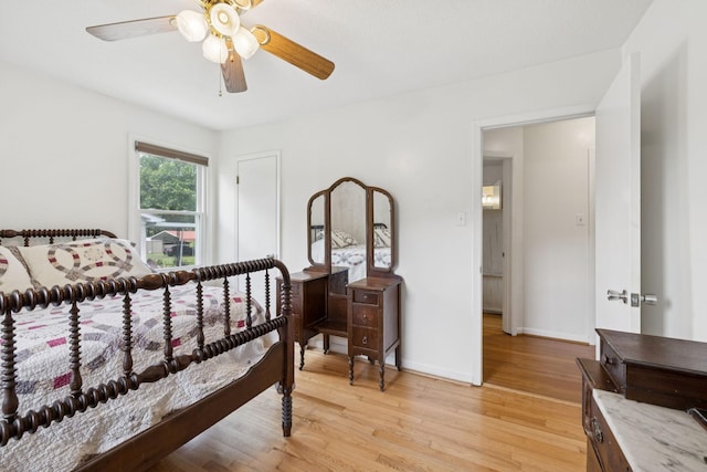 1710 New Highway 7, Columbia, TN 38401 - bedroom with light wood-type flooring and ceiling fan