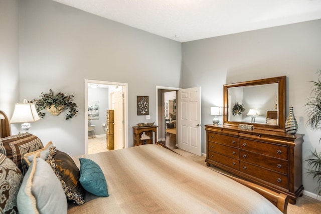 395 Devon Chase Hl Unit 3002, Gallatin, TN 37066 - bedroom with carpet floors, high vaulted ceiling, and ensuite bathroom