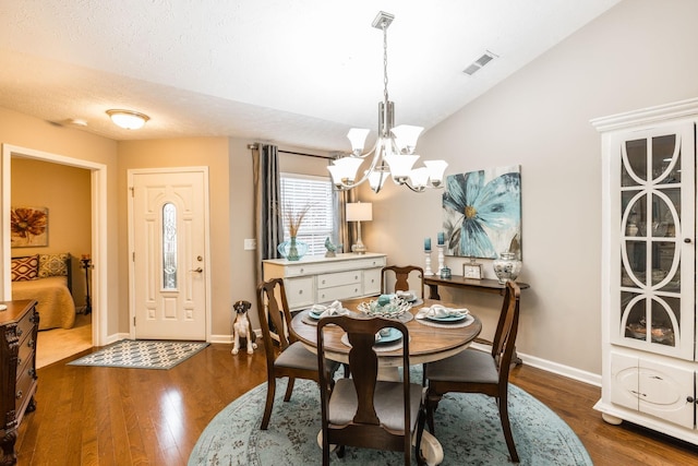 395 Devon Chase Hl Unit 3002, Gallatin, TN 37066 - dining room featuring a chandelier, wood finished floors, and lofted ceiling
