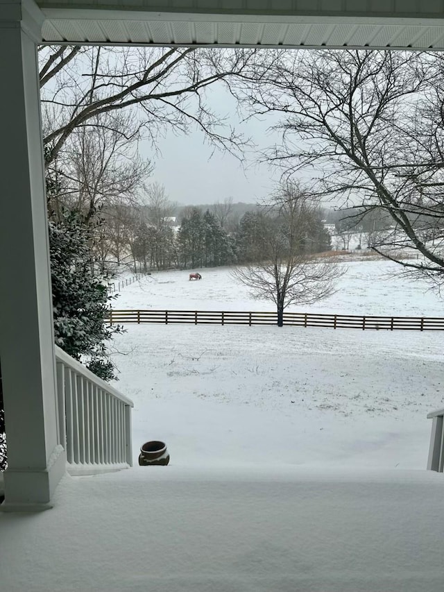 1387 Floyd Rd, Eagleville, TN 37060 - view of snowy yard