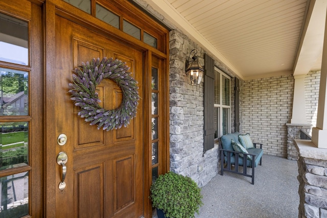 6826 Falls Ridge Ln, College Grove, TN 37046 - entrance to property featuring a porch and stone siding