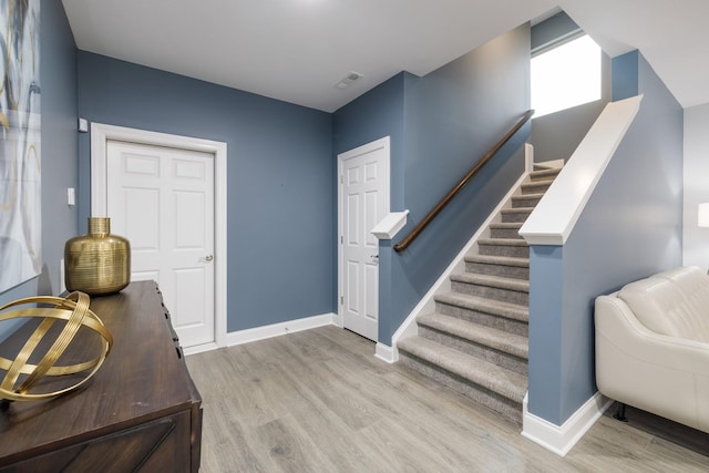 6826 Falls Ridge Ln, College Grove, TN 37046 - foyer entrance featuring wood finished floors and stairs