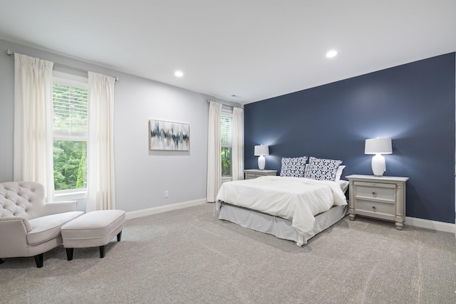 6826 Falls Ridge Ln, College Grove, TN 37046 - bedroom with carpet flooring, multiple windows, and recessed lighting