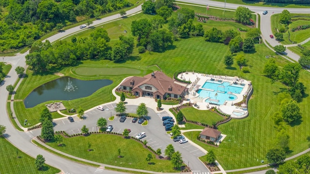 6826 Falls Ridge Ln, College Grove, TN 37046 - drone / aerial view of a large body of water and a pool