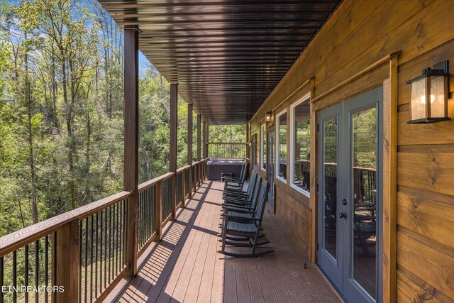 201 Laurel Oaks Way, Gatlinburg, TN 37738 - deck featuring french doors