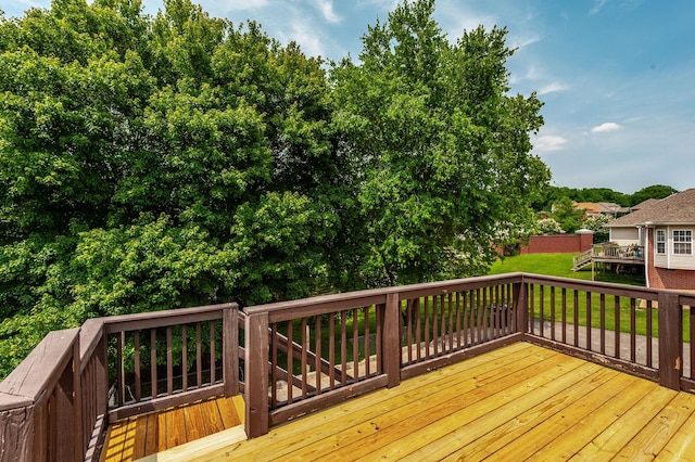 102 Buckhaven Ct, Hendersonville, TN 37075 - wooden terrace with a lawn
