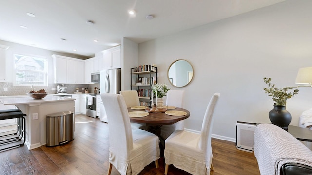 615 Old Hickory Blvd Unit 604, Nashville, TN 37209 - dining area featuring dark wood-style floors and recessed lighting