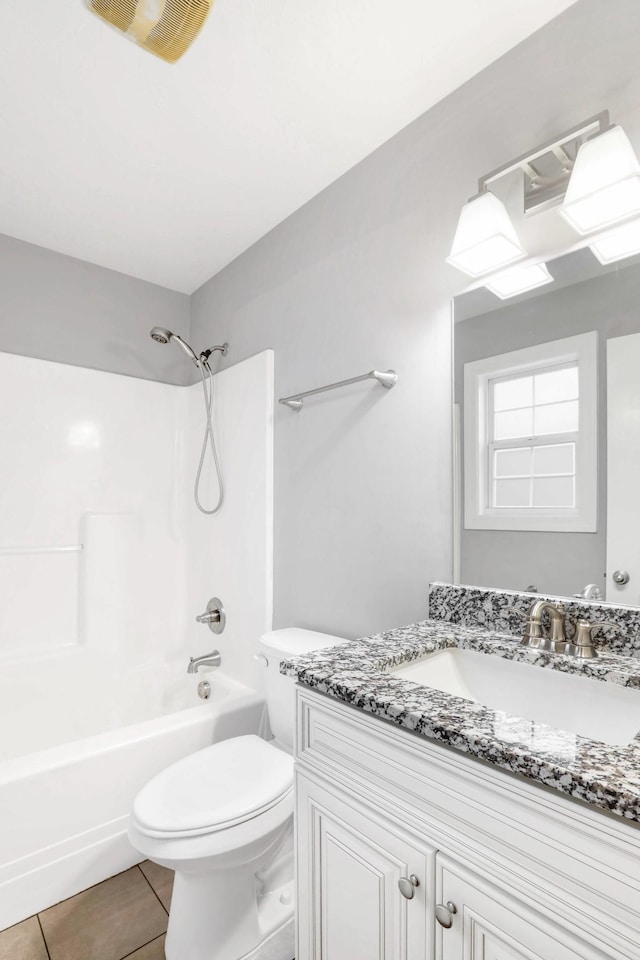 458 Robins Trl, Westmoreland, TN 37186 - full bath with vanity, bathtub / shower combination, and tile patterned flooring