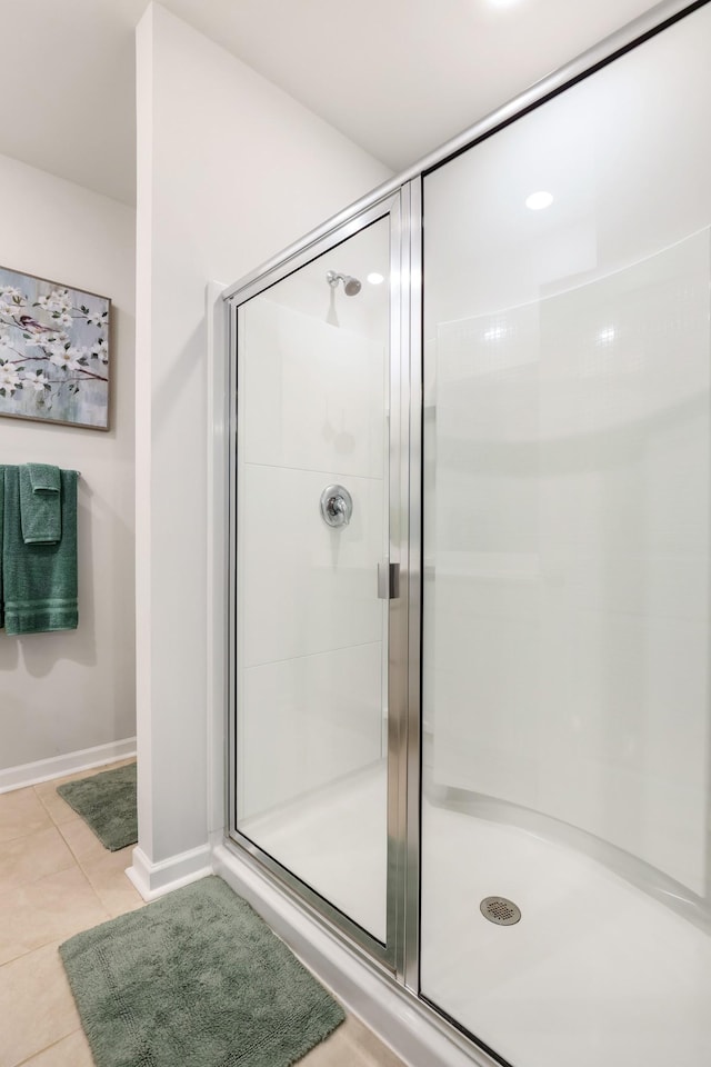 7178 Lang Ave, White House, TN 37188 - bathroom featuring a shower stall and tile patterned flooring