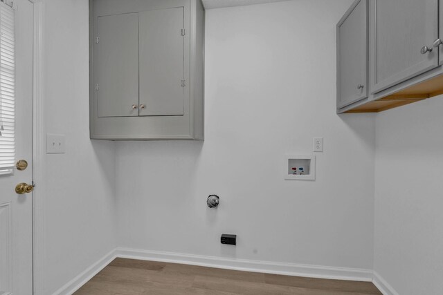 308 Custer Ct, Smyrna, TN 37167 - laundry room with cabinet space, wood finished floors, hookup for a washing machine, and hookup for an electric dryer
