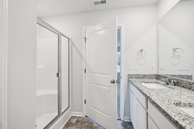 130 Grayson Cir, Chapel Hill, TN 37034 - bathroom with a stall shower and double vanity