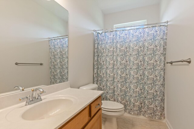 123 River Downs Blvd, Murfreesboro, TN 37128 - bathroom with vanity, tile patterned flooring, and curtained shower