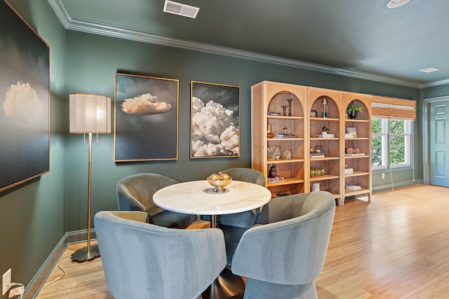 104 Majestic Ln, Franklin, TN 37064 - dining space featuring ornamental molding and wood finished floors