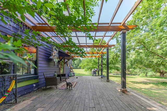7139 Kingston Rd, Fairview, TN 37062 - deck featuring a pergola, grilling area, and a yard