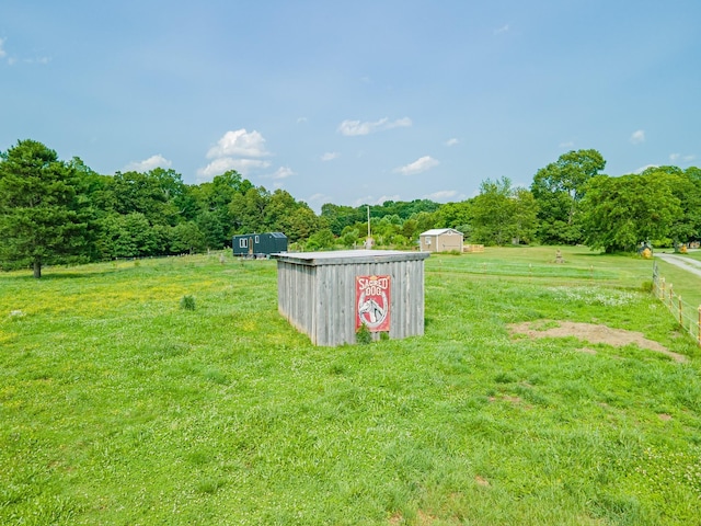 7139 Kingston Rd, Fairview, TN 37062 - view of green lawn with a shed and a view of countryside