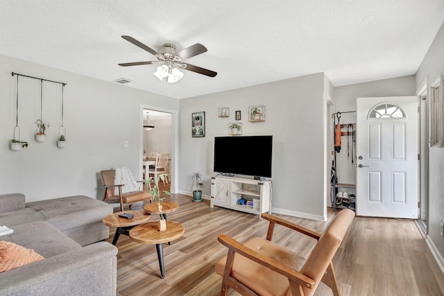 141 Springbrook Pl, Joelton, TN 37080 - living area featuring ceiling fan and light wood finished floors