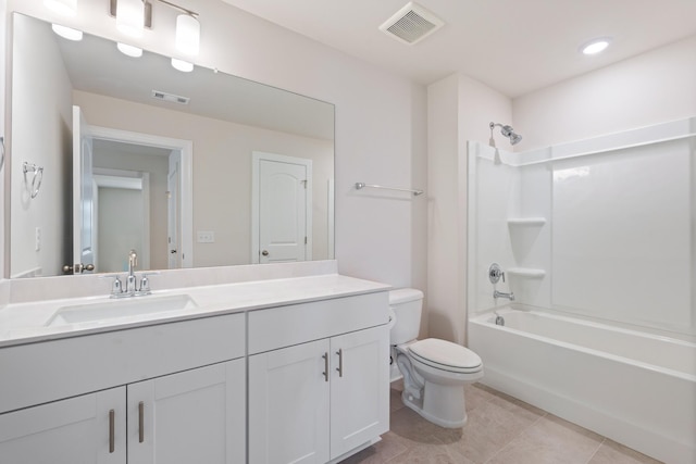270 Netherlands Blvd, Lebanon, TN 37090 - bathroom featuring vanity, tile patterned floors, shower / tub combination, and recessed lighting