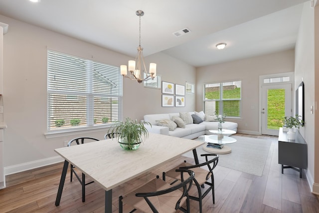 270 Netherlands Blvd, Lebanon, TN 37090 - dining room with wood finished floors and a chandelier