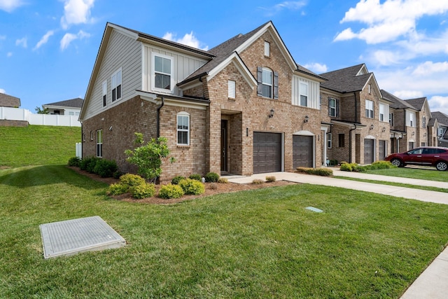 270 Netherlands Blvd, Lebanon, TN 37090 - view of front facade with brick siding, driveway, a residential view, and an attached garage