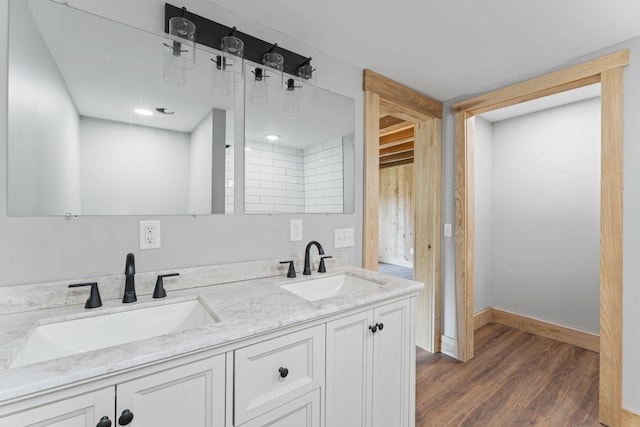 7121 Robinson Dr, Fairview, TN 37062 - bathroom with wood finished floors and double vanity