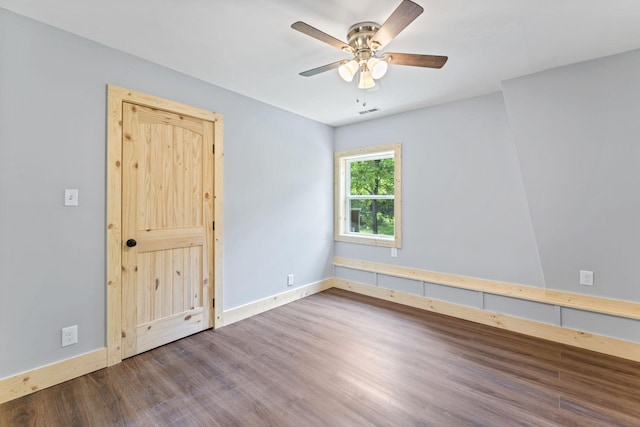 7121 Robinson Dr, Fairview, TN 37062 - spare room featuring wood finished floors and ceiling fan