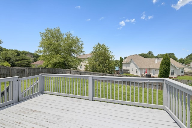 1882 Portway Rd, Spring Hill, TN 37174 - wooden deck featuring a fenced backyard and a residential view