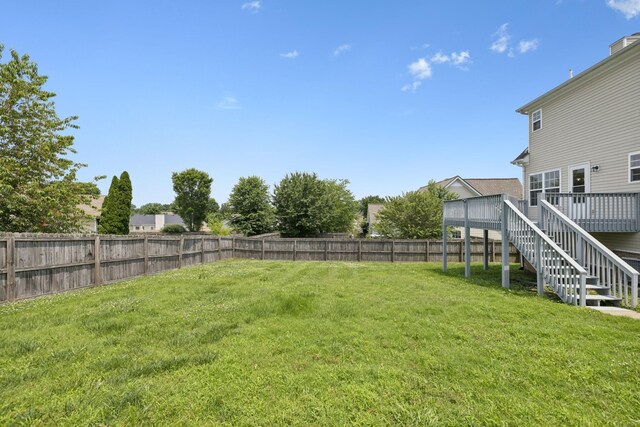 1882 Portway Rd, Spring Hill, TN 37174 - fenced backyard with a wooden deck and stairway