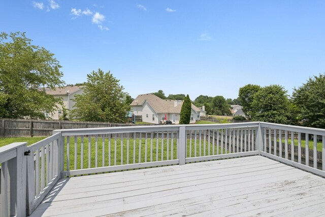 1882 Portway Rd, Spring Hill, TN 37174 - wooden deck featuring a fenced backyard and a residential view